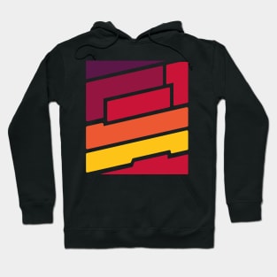 Abstract pop art, colors, fire, geometric elements, legos Hoodie